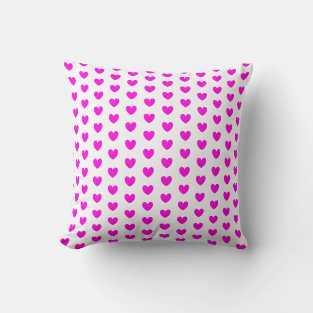 Cojín Decorativo Patrón de Corazón Encantador (Anverso)