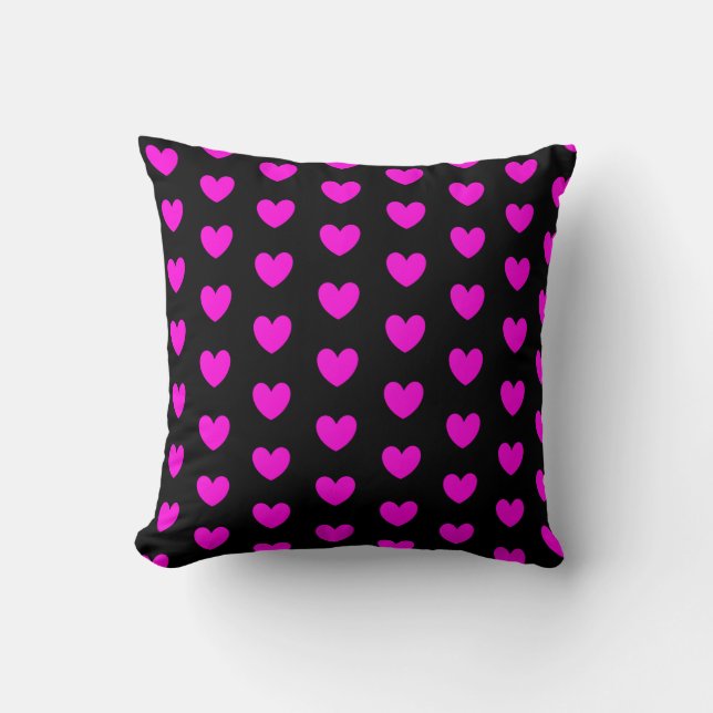 Cojín Decorativo Patrón de corazón encantador (Anverso)