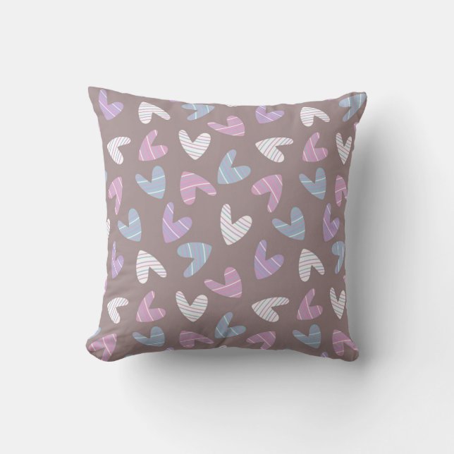 Cojín Decorativo patrón de corazón lindo (Anverso)