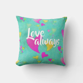 Cojín Decorativo Patrón de corazón lindo amor siempre tu nombre Val