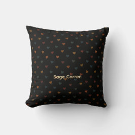 Cojín Decorativo Patrón de Corazón Opaco