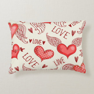 Cojín Decorativo Patrón de corazón para El día de San Valentín