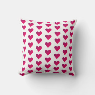 Cojín Decorativo Patrón de corazón rojo Gráfico de amor