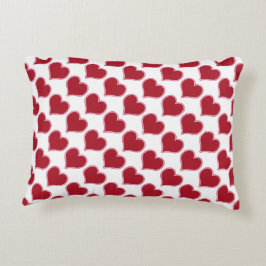 Cojín Decorativo Patrón de corazón rojo rosado del El día de San Va