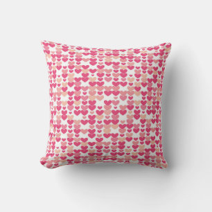 Cojín Decorativo Patrón de corazón rosado