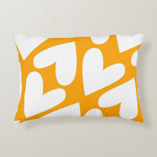 Cojín Decorativo Patrón de corazón simple de corte amarillo