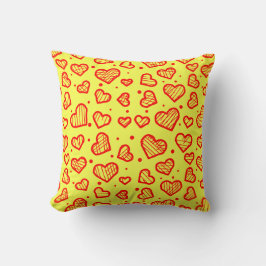 Cojín Decorativo Patrón de Corazones