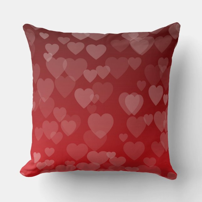 Cojín Decorativo Patrón de corazones 19 (Anverso)