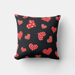 Cojín Decorativo patrón de corazones sin costuras