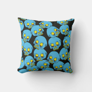 Cojín Decorativo Patrón de cráneo dibujado a mano. Patrón de cráneo