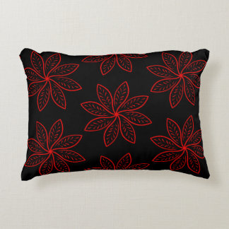 Cojín Decorativo Patrón de Crimson en negro