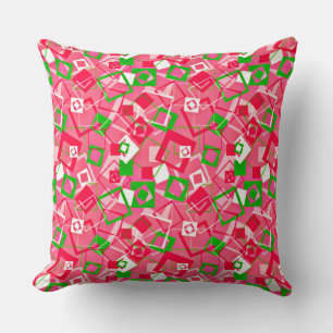 Cojín Decorativo Patrón de cuadrados retro
