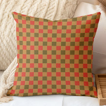 Patrón de cuadros de otoño marrón rojo dorado amar