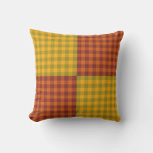 Patrón de Cuadros Naranja Amarillo Verde