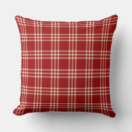 Cojín Decorativo Patrón de cuadros rojos