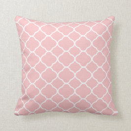 Cojín Decorativo Patrón de cuatrefolios blancos rosados de Rubor bo