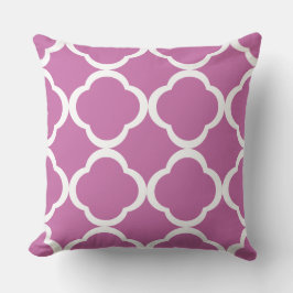 Cojín Decorativo Patrón de cuatro hojas rosa elegante
