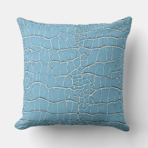Cojín Decorativo patrón de cuero azul