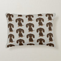 Patrón de Dachshunds de chocolate lindo