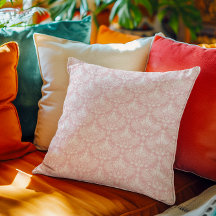 Patrón de damascos florales vintales blancos y pál