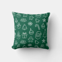 patrón de decoración navideña verde festivo