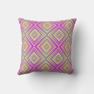 Cojín Decorativo Patrón de Diamante Alternativo Morado Delish