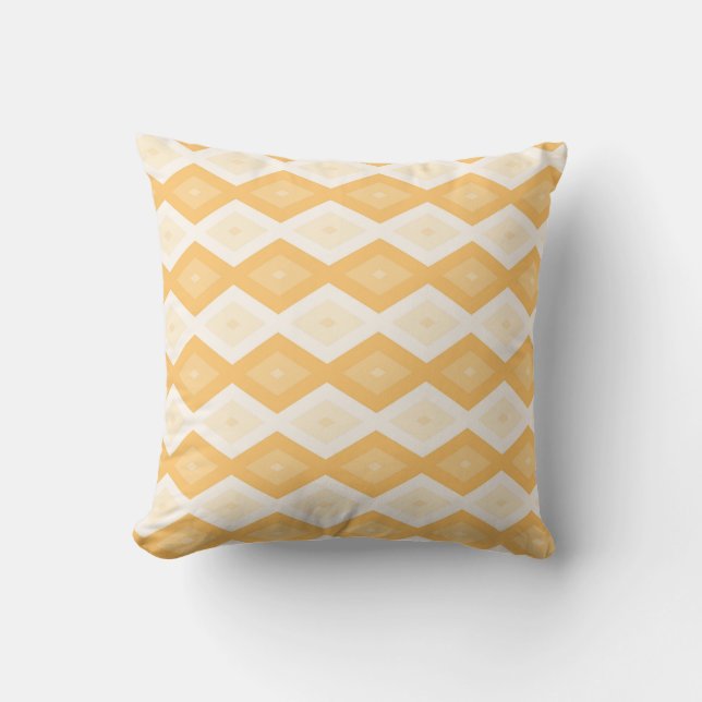Cojín Decorativo Patrón de diamante amarillo (Anverso)