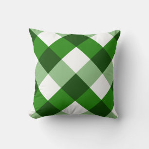 Cojín Decorativo Patrón de diamante argyle verde