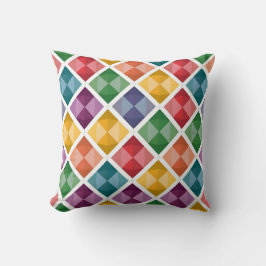 Cojín Decorativo Patrón de diamante colorido Tote Bags Geometro vib