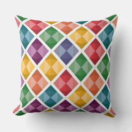 Cojín Decorativo Patrón de diamante colorido Tote Bags Geometro vib