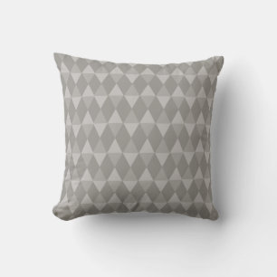Cojín Decorativo Patrón de Diamante Gris