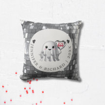 Patrón de diseño de San Valentín fantasma plateado