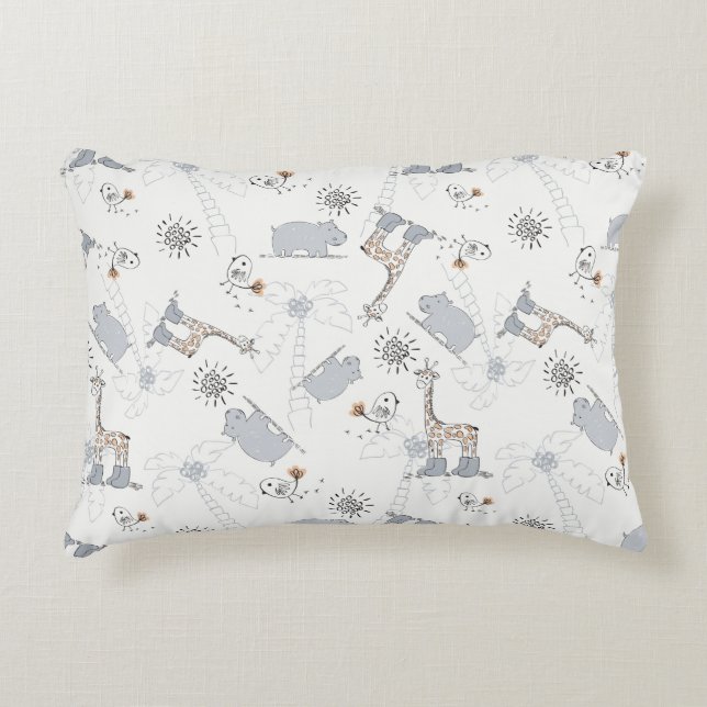 Cojín Decorativo patrón de doodle 2 (Anverso)