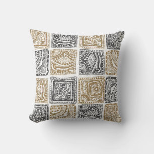 Cojín Decorativo patrón de doodle abstracto e ininterrumpido vintag