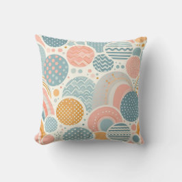 Cojín Decorativo Patrón de Doodle Geométrico Jugativo