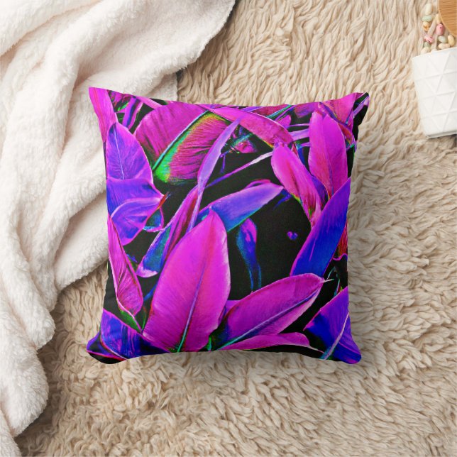 Cojín Decorativo Patrón de elegancia de follaje radiante (Manta)