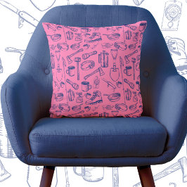 Cojín Decorativo Patrón de engranajes de acampada