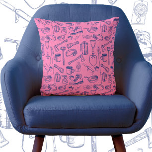 Cojín Decorativo Patrón de engranajes de acampada