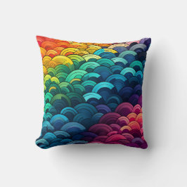 Cojín Decorativo Patrón de Escala de Arcoíris