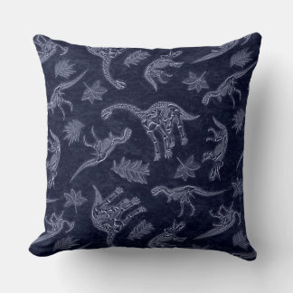 Cojín Decorativo Patrón De Esqueleto De La Edad De Los Dinosaurios