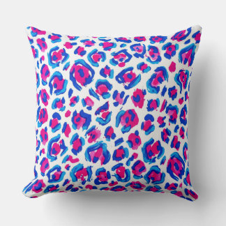 Cojín Decorativo Patrón de estampado de leopardo neón