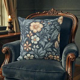 Cojín Decorativo Patrón de estilo botánico inspirado en William Mor