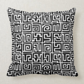 Cojín Decorativo Patrón de estilo Kuba 071019 - Blanco y negro