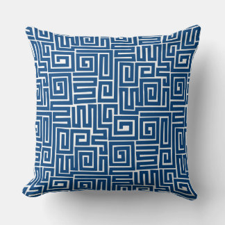 Cojín Decorativo Patrón de estilo Kuba 280922 - Azul shibori sobre 