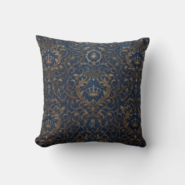 Cojín Decorativo patrón de estilo real (Anverso)