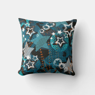 Cojín Decorativo Patrón de estrella de grunge abstracto Creativo de