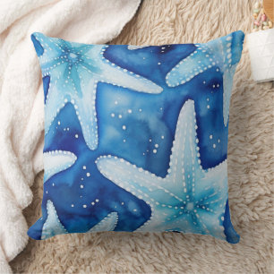 Cojín Decorativo Patrón de Estrella de Mar Costera