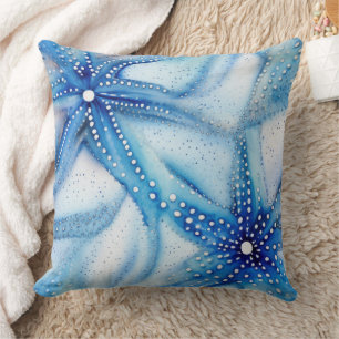 Cojín Decorativo Patrón de Estrella de Mar Costera