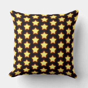 Cojín Decorativo Patrón de Estrella Dorada Brillante