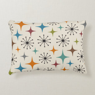 Cojín Decorativo Patrón de Estrella Explosiva Moderno de Mitad de S